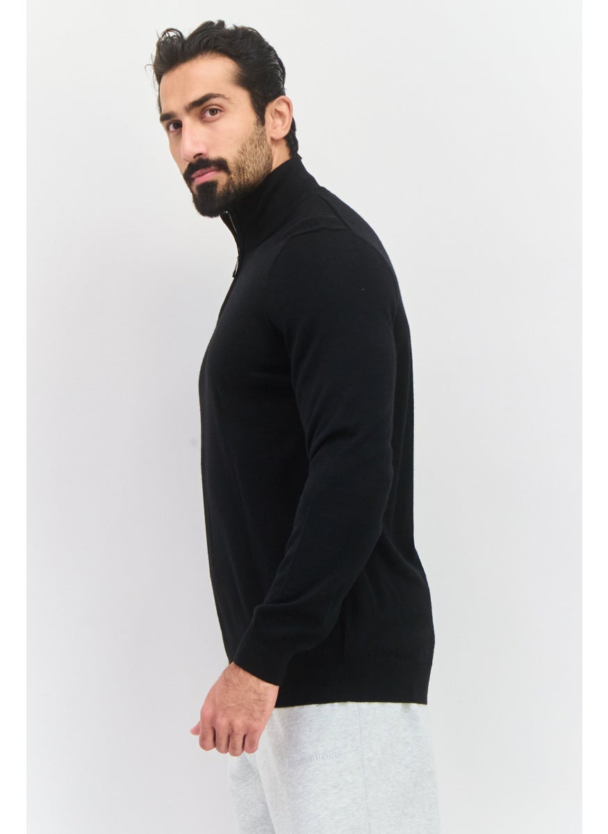 Men High Neck Long Sleeve  Knitted  Sweater, Black - pzsku/ZDE32C631E935CB3DDFE9Z/45/_/1737642287/d5062f44-868e-422d-894e-a2e28def1d69