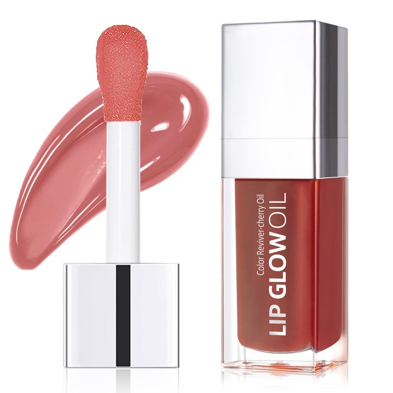 sefudun Lip Glow Oil-Moisturizing Lip Gloss -Hydrating Lip Glow Oil Long Lasting Waterproof Lip Tint Set Lip Stain(ROSE) - Image 1