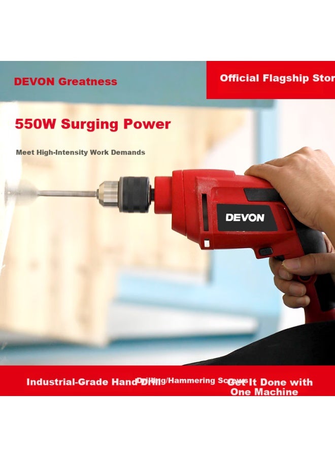 Devon 13mm Electric Drill 1816 Cordless Screwdriver With Adjustable Speed Forward/reverse Industrial Grade Multi-drilling Screwdriver - Image 1