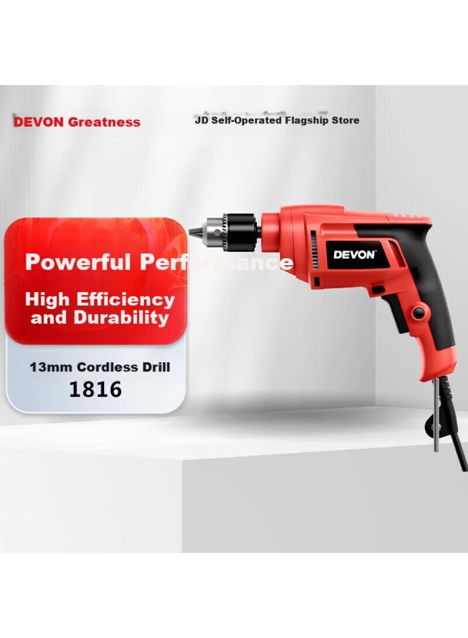 Devon 13mm Electric Drill 1816 Cordless Screwdriver With Adjustable Speed Forward/reverse Industrial Grade Multi-drilling Screwdriver - Image 4