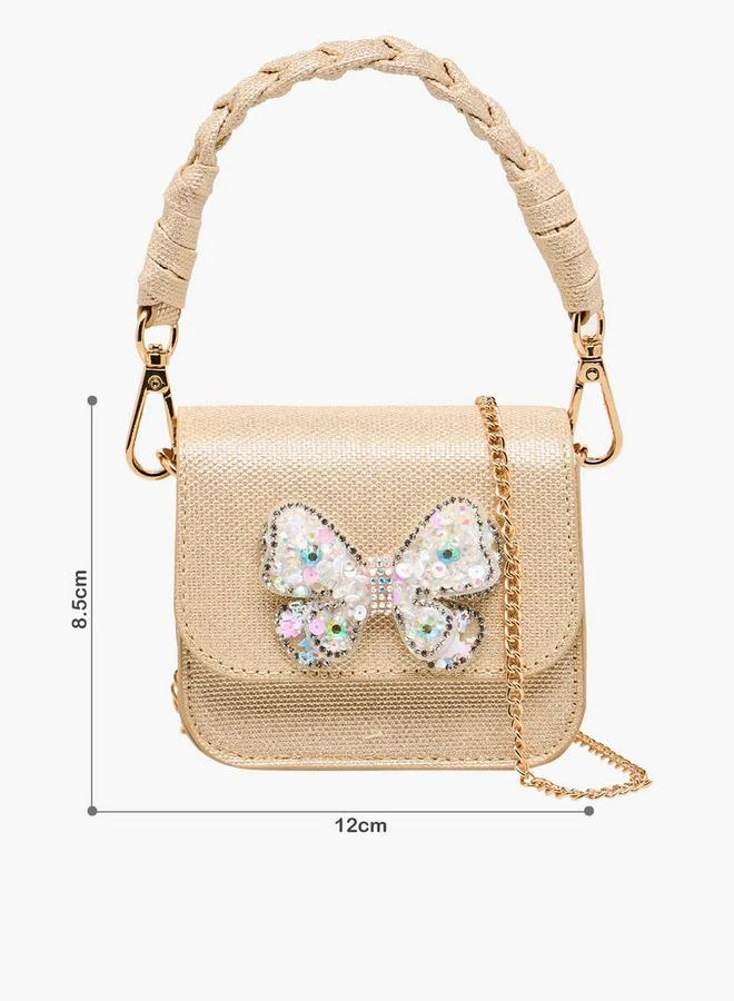 فلورا بيلا من شو إكسبرس حقيبة فلورا بيلا كروس بودي مزينة بفراشة بحزام سلسلة مجموعة رمضان