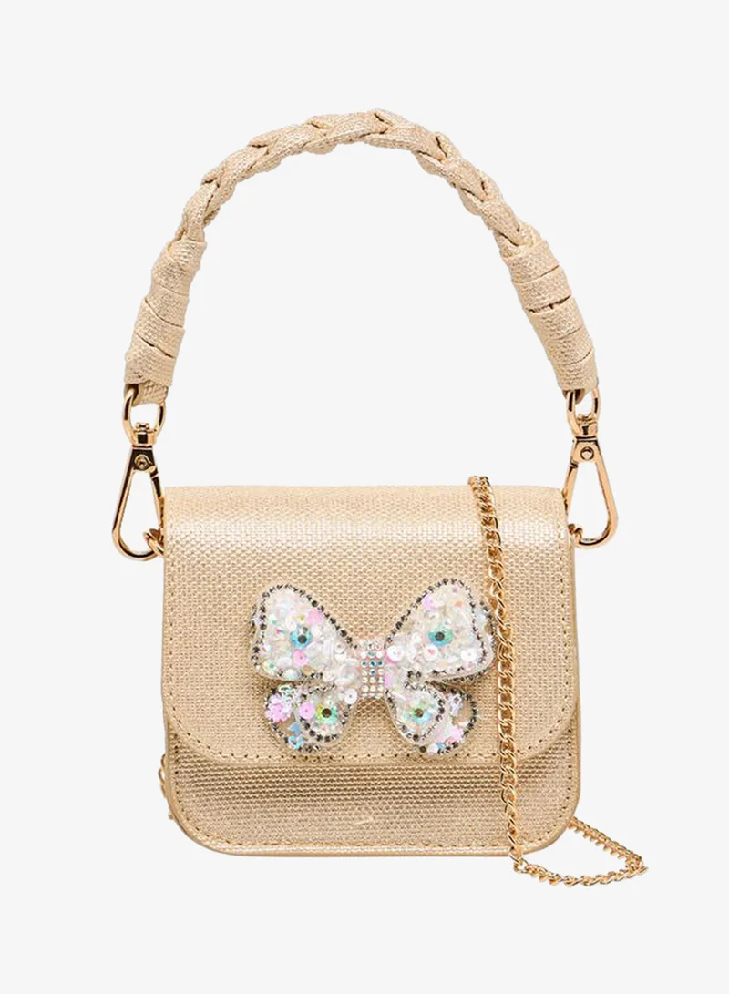 Flora Bella By Shoexpress Flora Bella Embellished Butterfly Crossbody Bag with Chain Strap Ramadan Collection
