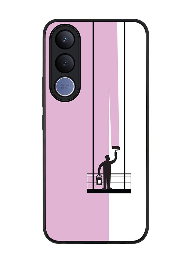 Stylizedd For vivo V70 FE Case,Slim fit Camera Protection, Shockproof Thin Phone cover  - Paint Hanger (Pink) - Image 1