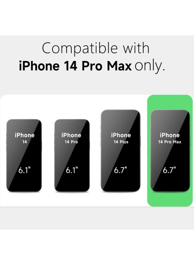 أكاليكس جراب مغناطيسي شفاف لهاتف iPhone 14 Pro Max [مقاوم للصدمات ونحيف]، غطاء خلفي صلب شفاف بحماية عالية الجودة | وردي - Image 2