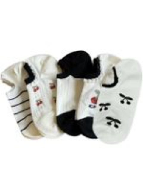 Women's Casual Cotton Ankle Socks Set – Soft and Comfortable Everyday Socks (5 Pairs + 1 Gift) – Modern Designs