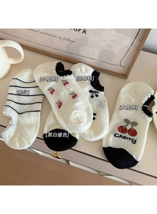 Women's Casual Cotton Ankle Socks Set – Soft and Comfortable Everyday Socks (5 Pairs + 1 Gift) – Modern Designs - Image 2