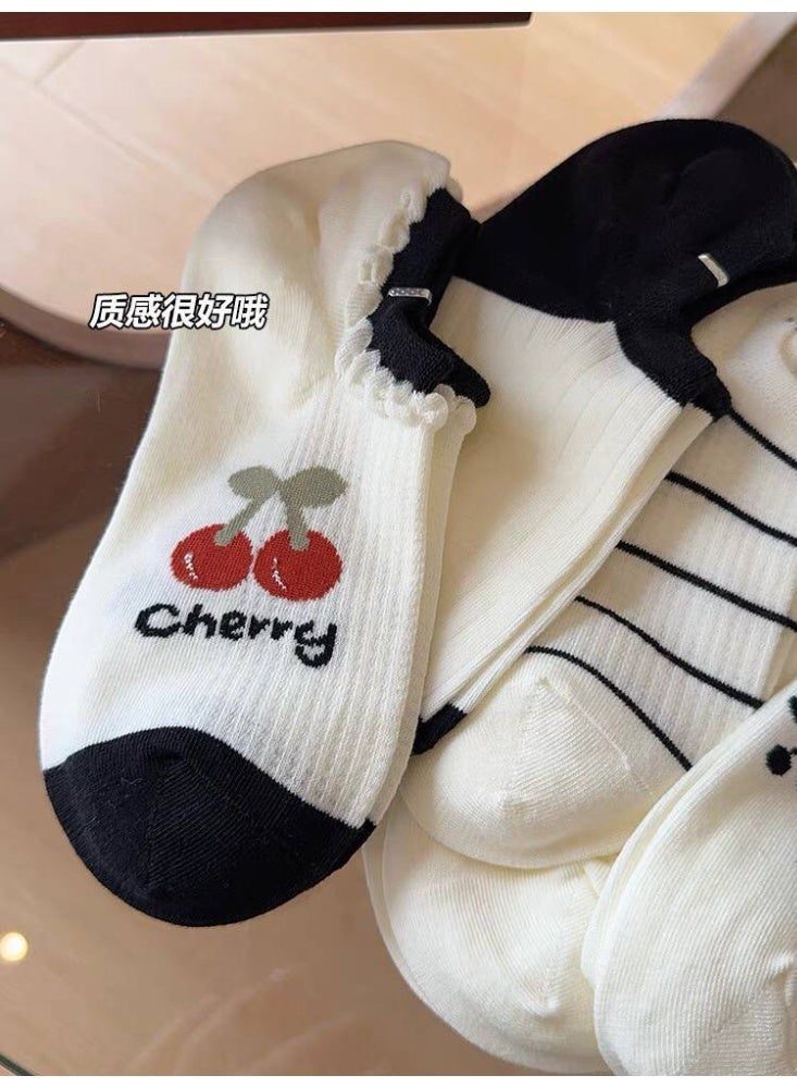 Women's Casual Cotton Ankle Socks Set – Soft and Comfortable Everyday Socks (5 Pairs + 1 Gift) – Modern Designs - Image 4