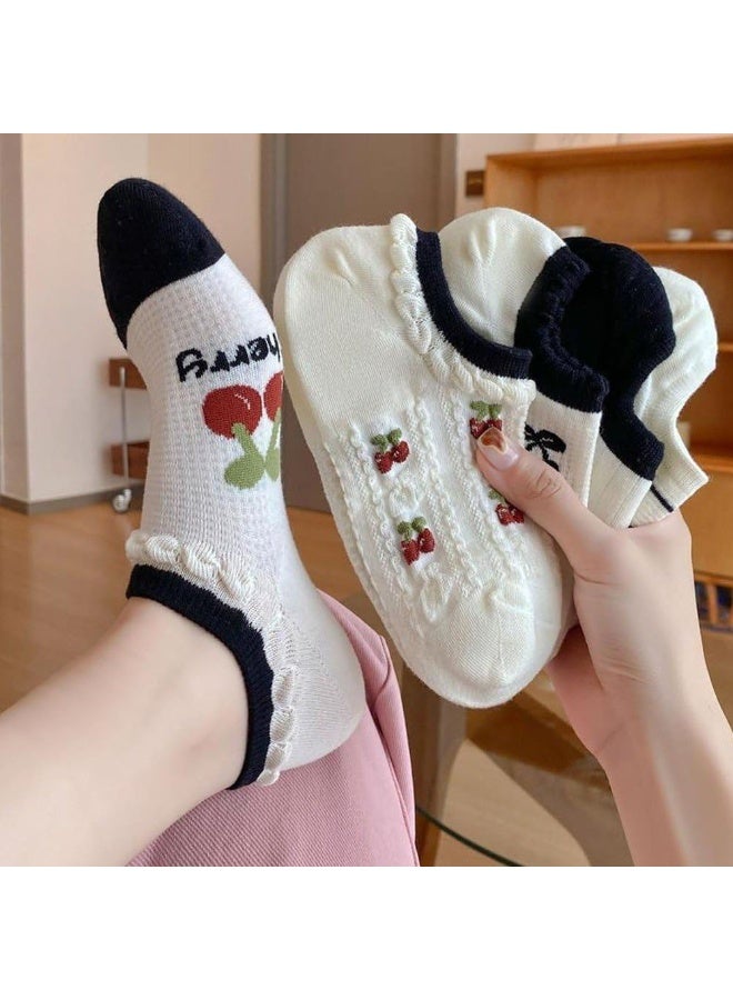 Women's Casual Cotton Ankle Socks Set – Soft and Comfortable Everyday Socks (5 Pairs + 1 Gift) – Modern Designs - Image 5