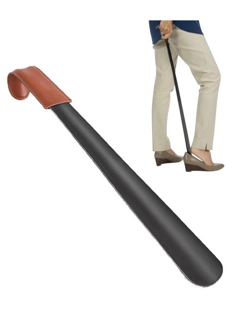 Long Handle Shoe Horn，Suitable For The Elderly，Metal Boot Shoe Horn，Extra Long Shoe Horn，Suitable For Boys And Girls（42CM）