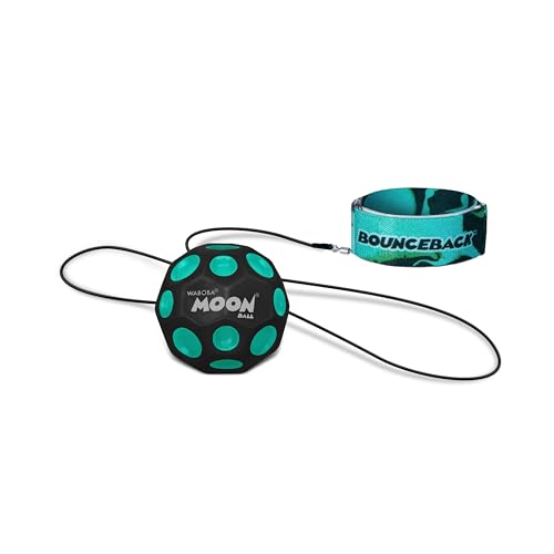 Waboba Bounceback Returning Black and Blue Moon Ball Hyper Bouncy Balls Extreme Bounce and Fun Super High Bouncing Ball for Active Play and Outdoor Games - Image 1