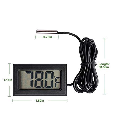 Konvio Mini LCD Digital Temperature Meter Sensor Wired Thermometer for Room Temperature/Fridges, Indoor Outdoor, Aquarium Portable Pocket - Image 3