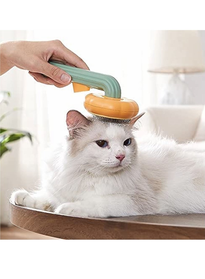 دوبكارت فرشاة العناية بالحيوانات الأليفة اليقطين مع زر التشغيل. فرشاة شعر / مشط لإزالة تساقط الشعر - القطط / الكلاب - Image 2