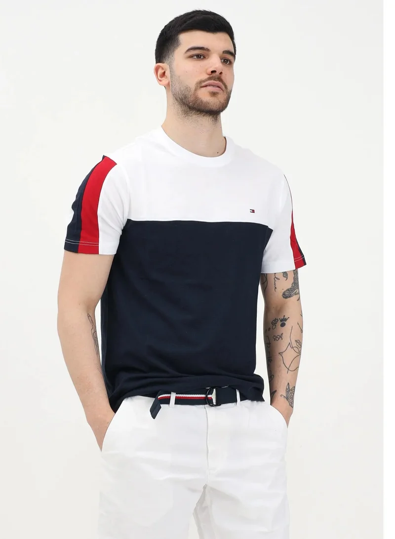 TOMMY HILFIGER Global Stripe Colourblock T-Shirt