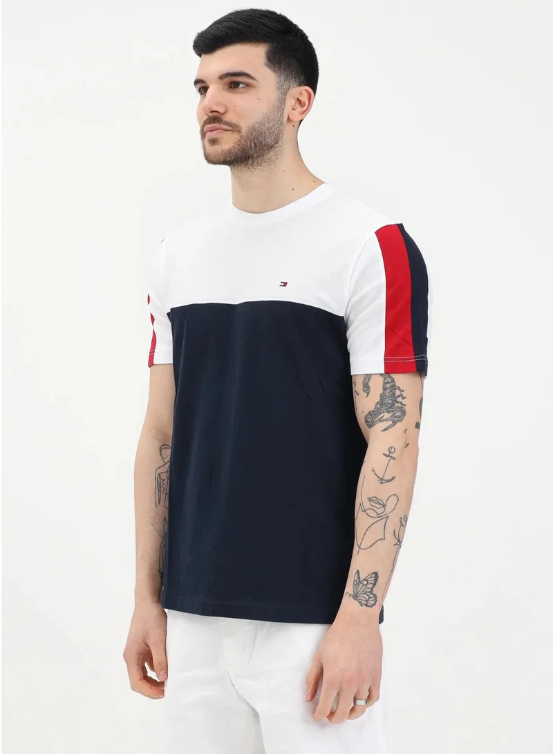TOMMY HILFIGER Global Stripe Colourblock T-Shirt