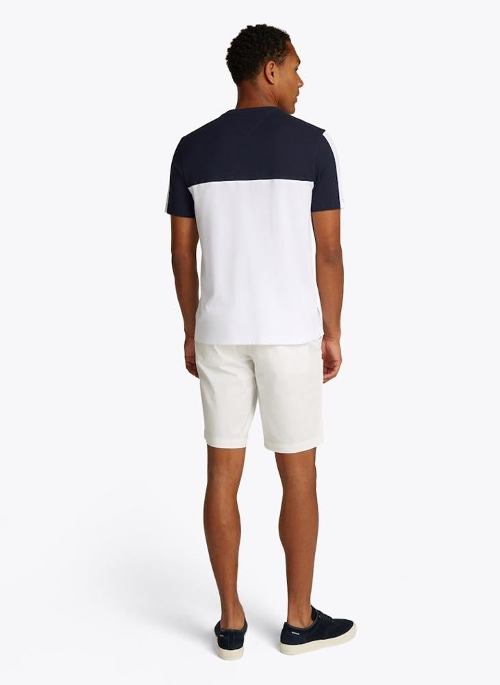 TOMMY HILFIGER - Global Stripe Colourblock T-Shirt - Image 1