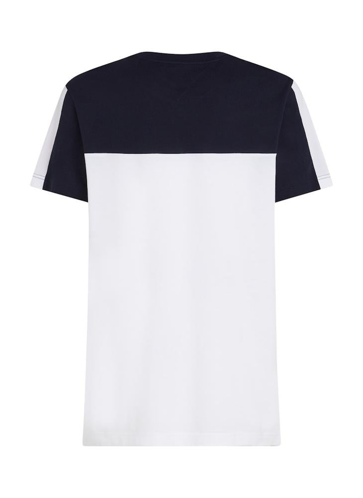 TOMMY HILFIGER - Global Stripe Colourblock T-Shirt - Image 1