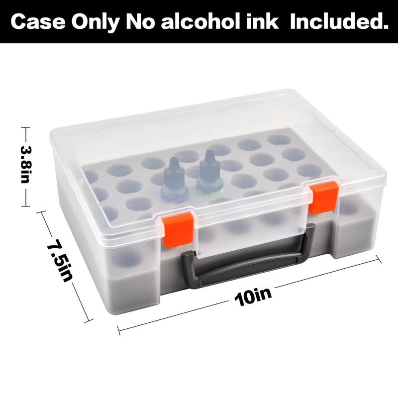 FULLCASE Ink Storage Organizer Carrying Case, Holds 35pcs 0.35oz, 0.5oz Bottles of Ink Set/for Stickles Glitter Glue/for Glossy Accents/for Reinkers, Paint Travel Box Container (Case Only) - Image 2