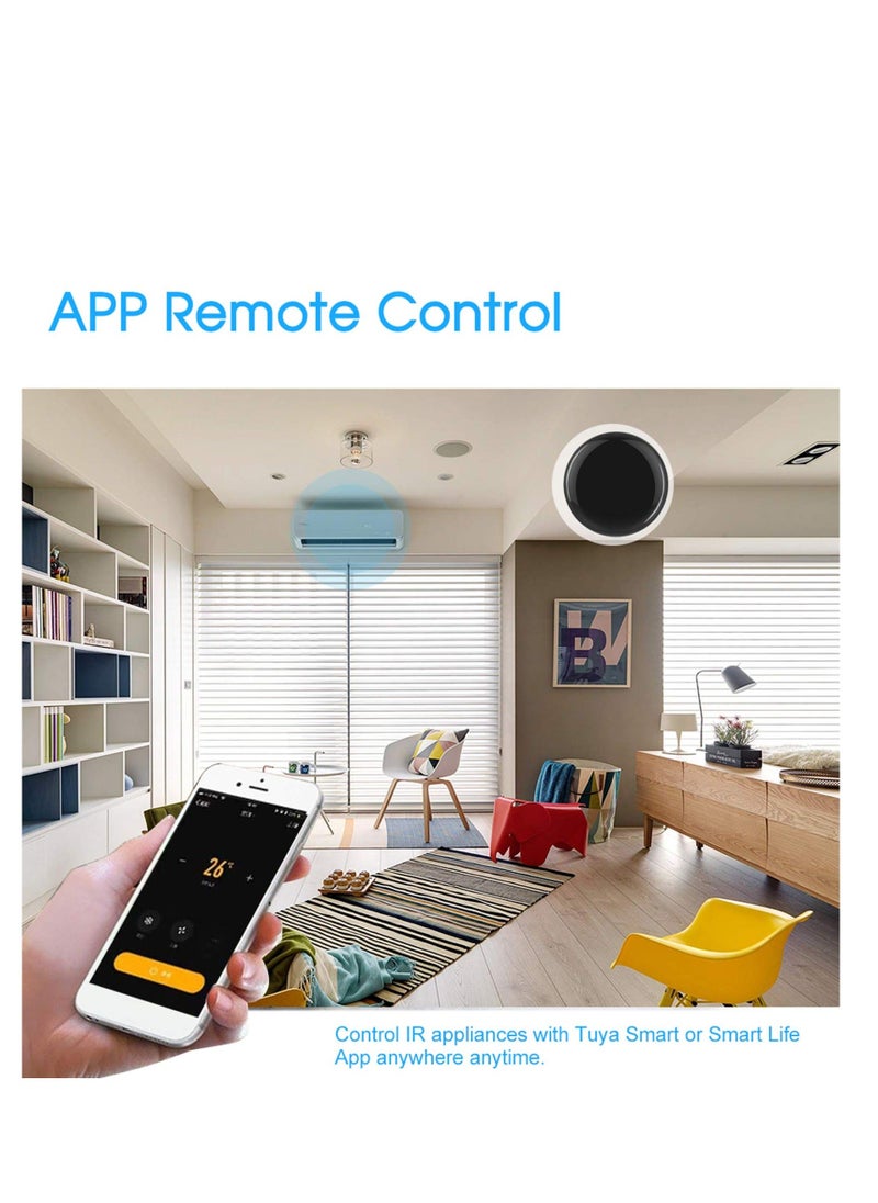 WiFi-IR Remote Controller Hub, Smart IR Remote Controller Smart Home Infrared Universal Remote Blaster, Smart Remote Hub Tuya APP Smart Voice Control Compatible with Alexa and Google Home