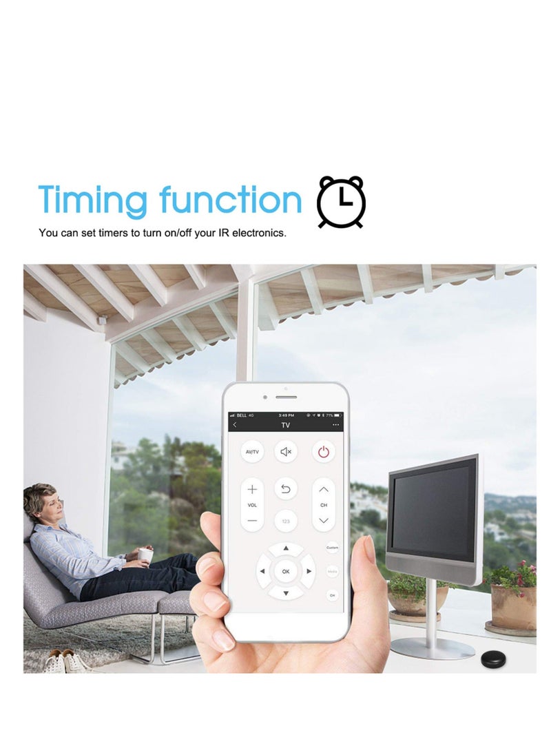 WiFi-IR Remote Controller Hub, Smart IR Remote Controller Smart Home Infrared Universal Remote Blaster, Smart Remote Hub Tuya APP Smart Voice Control Compatible with Alexa and Google Home