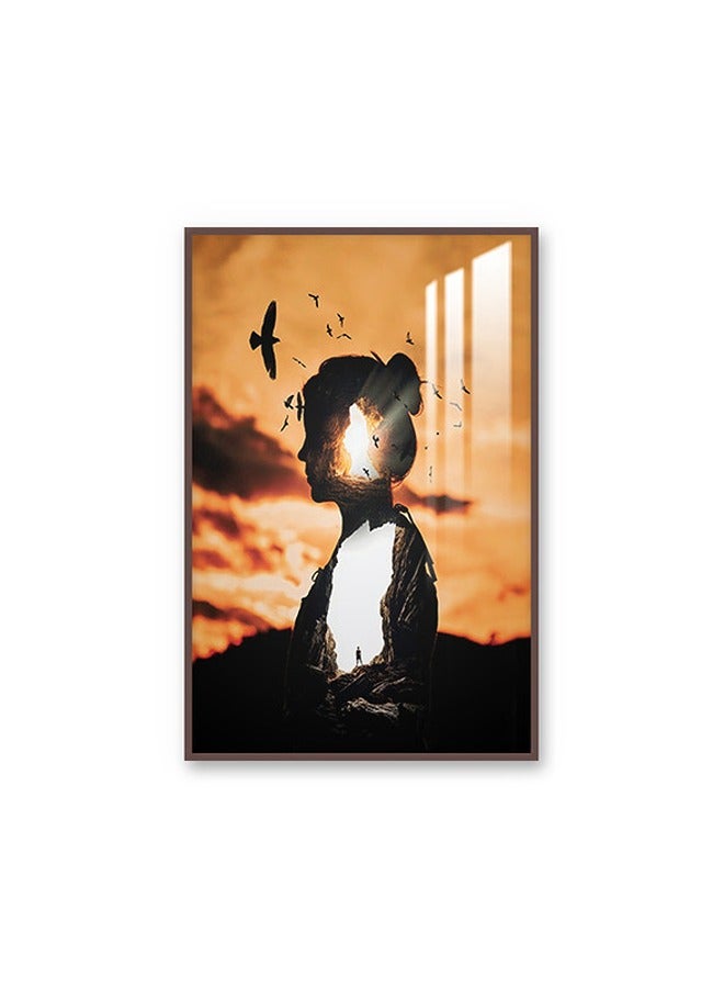 Marktna Decorative Wall Art Painting 120X80Cm With A Woman Design Gold Frame And A Transparent Acrylic Layer 0.5Kg - Image 2