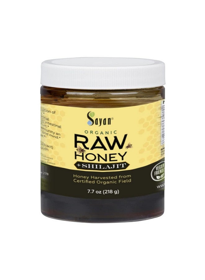 Sayan Organic Honey with Pure Shilajit Resin 7.7 oz /218 g - Potent Fulvic Acid Supplement - Immune System Support, Detox & Natural Energy - Gluten-Free, Non-GMO, All Natural & Tested - Image 1