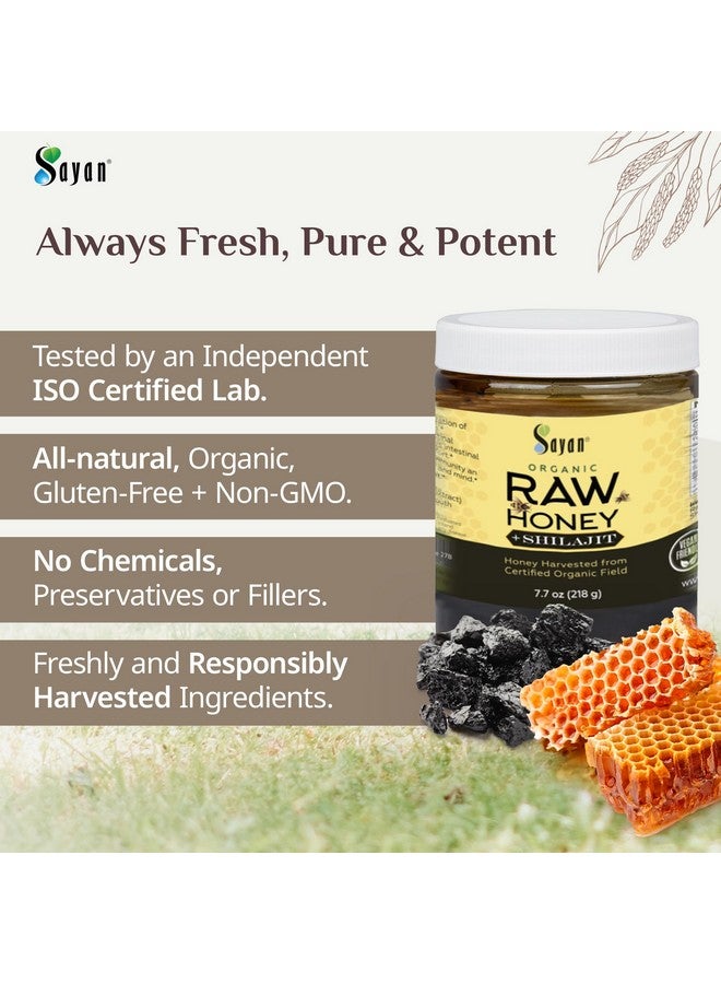 Sayan Organic Honey with Pure Shilajit Resin 7.7 oz /218 g - Potent Fulvic Acid Supplement - Immune System Support, Detox & Natural Energy - Gluten-Free, Non-GMO, All Natural & Tested - Image 2