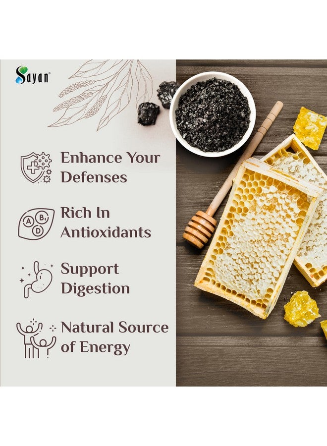Sayan Organic Honey with Pure Shilajit Resin 7.7 oz /218 g - Potent Fulvic Acid Supplement - Immune System Support, Detox & Natural Energy - Gluten-Free, Non-GMO, All Natural & Tested - Image 3