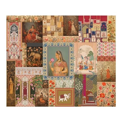PAPER PLANE DESIGN Indian Ethnic Wallpaper Mural (10 FEET X 12 FEET, Vinyl - Self Adhesive) - Image 5