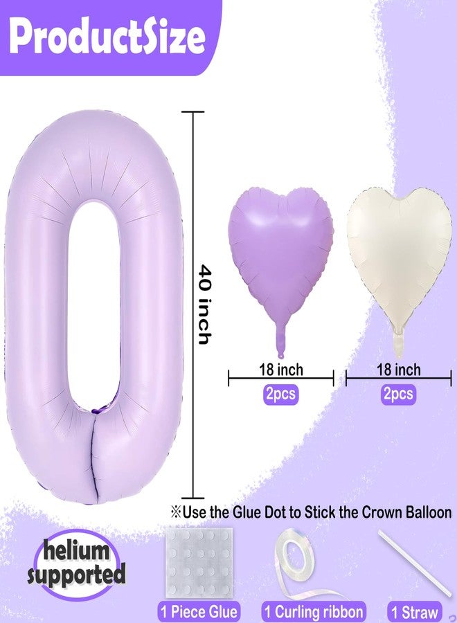 Florisland 40 inch Light Purple Number 11 Balloon for Lavender Birthday Decorations, Large Lavender 11 Balloon Number 11th Party Decorations,Lilac 11 Year Old Birthday Balloon Pary Supplies Favors - Image 2