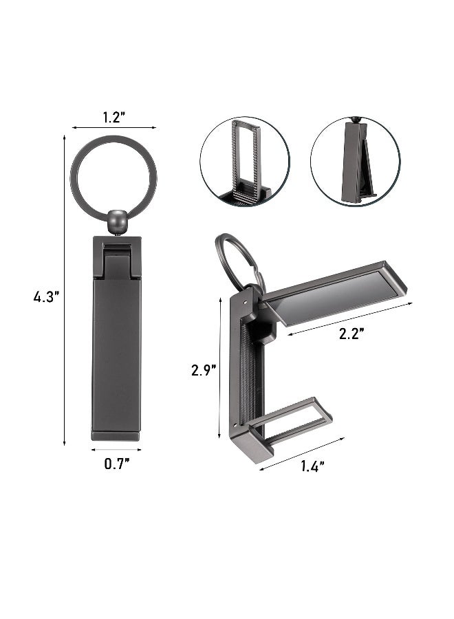 3 Pieces Instant Bag Hook Bag Hanger Collection, Purse Handbag Hook Hanger Holder Set Mobile Phone Holder Foldable Stylish Swivel Hanger for Table Desk, Handbag Storage, Elastic Cap Clips Hat (Black) - Image 5