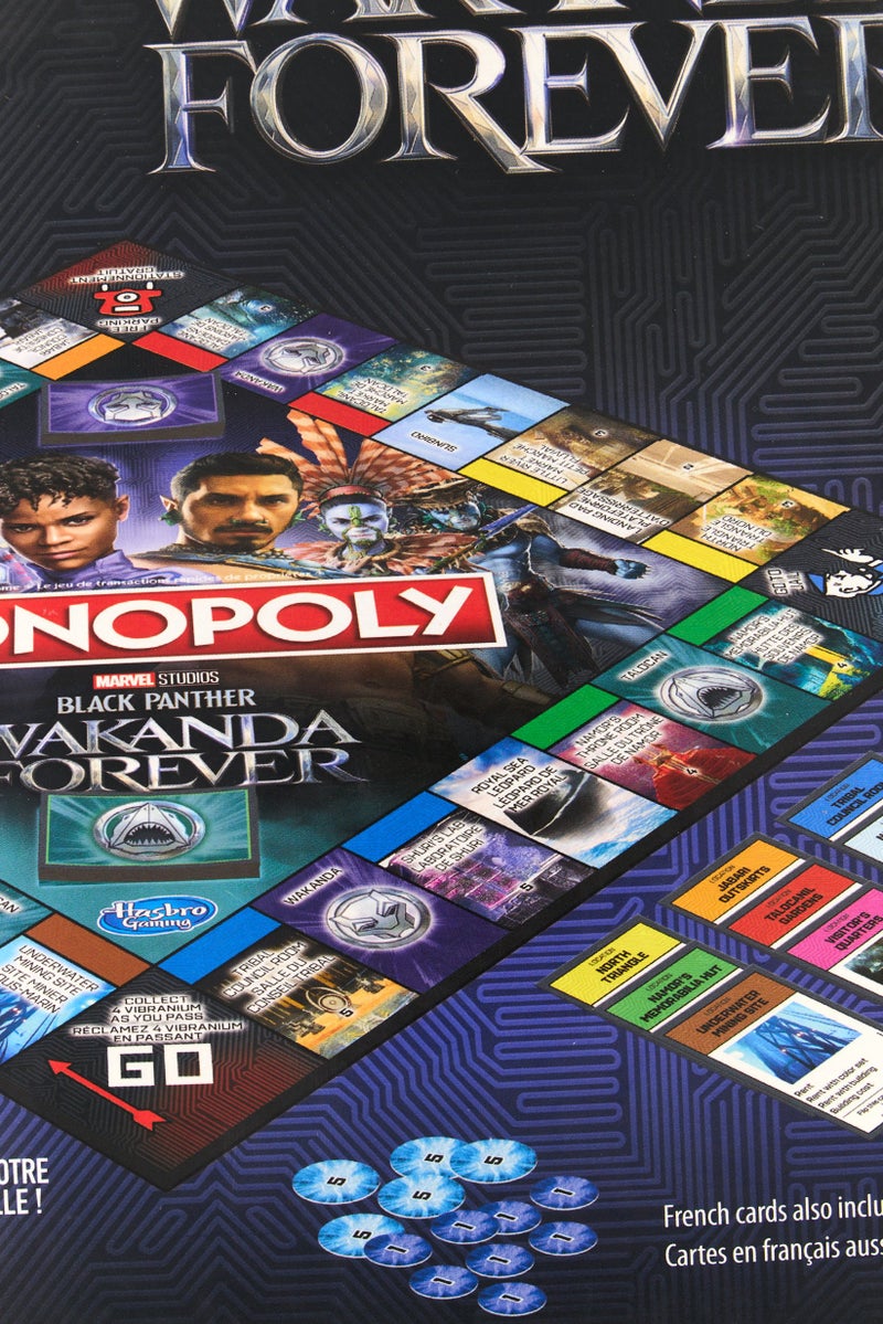 Monopoly Black Panther Wakanda Forever Edition Board Game, Black  - Image 3