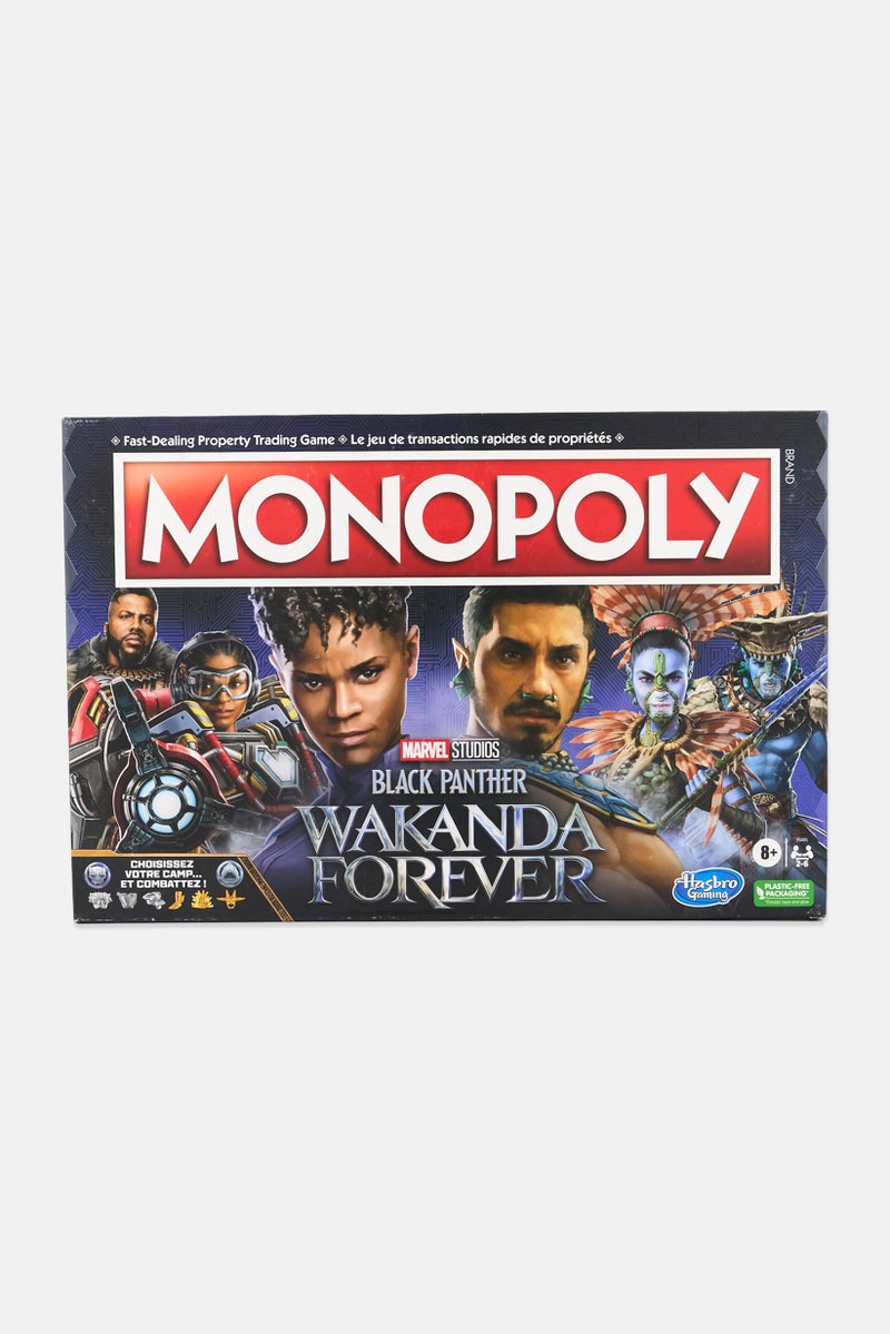 Monopoly Black Panther Wakanda Forever Edition Board Game, Black  - Image 1
