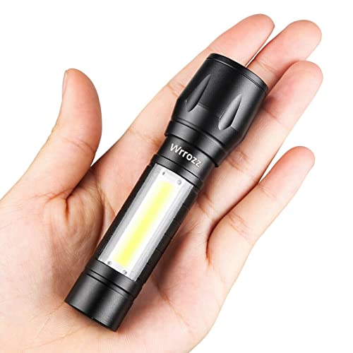 Wrrozz Led Flashlight Rechargeable USB Mini Torch Light, Ultra Brightest Small Flash Light Handheld Pocket Compact Portable Tiny Lamp with Side Lantern, High Powered Tactical Travel Flashlights 1 Pack - Image 5