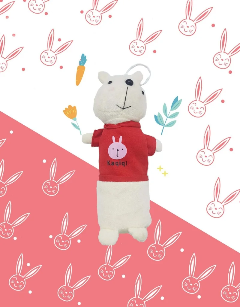 كاغيت جيمي دوكان Paper Ship Shop Red Rabbit Fabric Pencil Box
