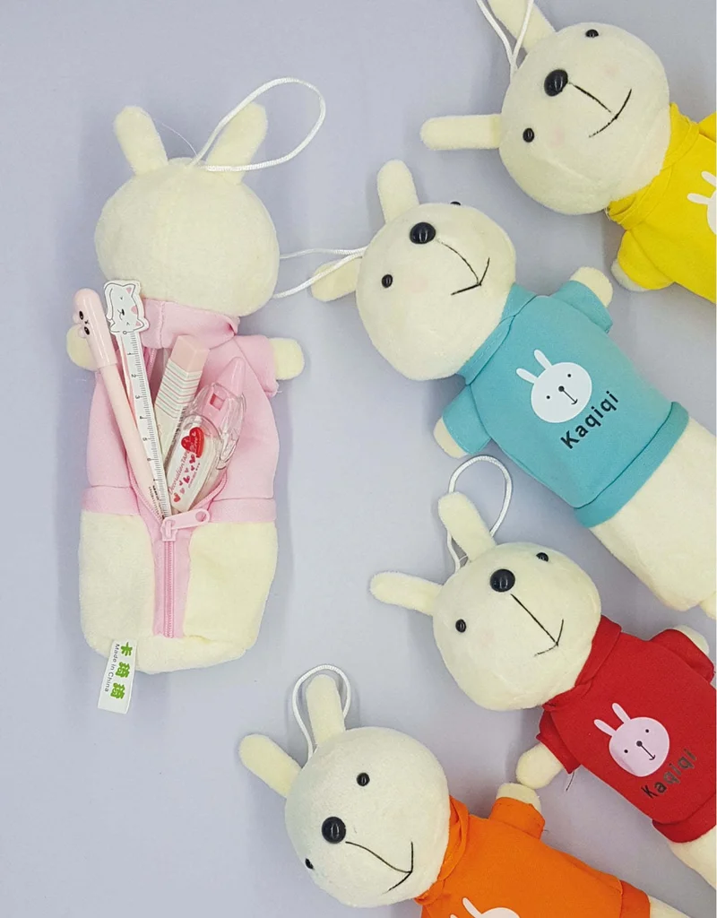 كاغيت جيمي دوكان Paper Ship Shop Red Rabbit Fabric Pencil Box