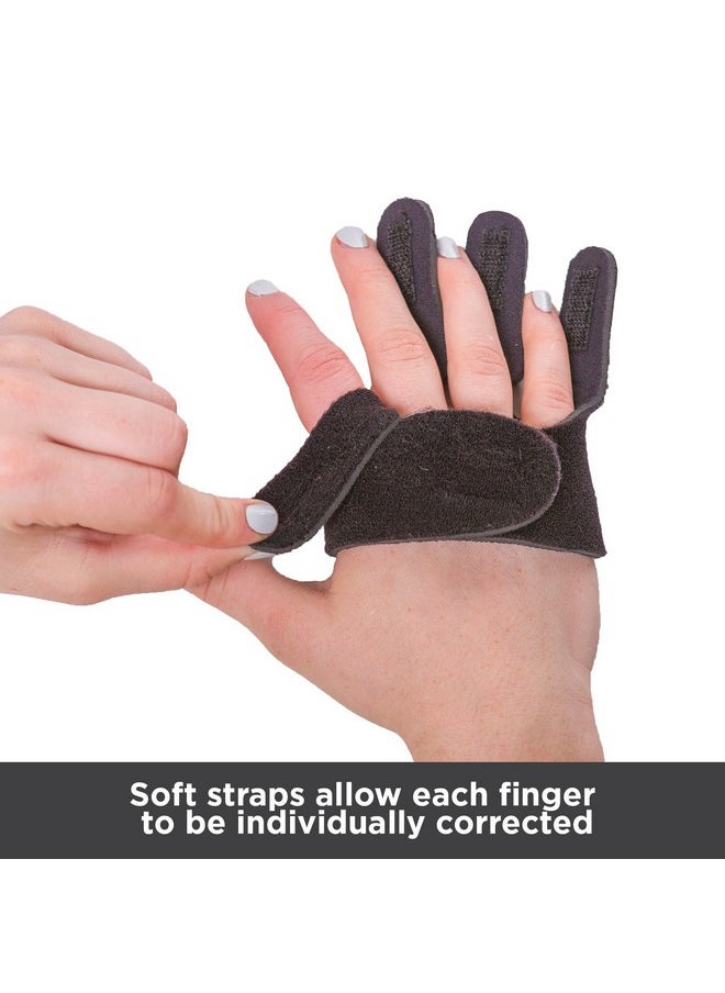 BraceAbility - BraceAbility Ulnar Deviation & Drift Hand Splint | MCP Knuckle Joint Support Brace for Rheumatoid Arthritis & Tendonitis Pain Relief, Finger Straightener & Stretcher Glove - S (SM/MED) Right - Image 1