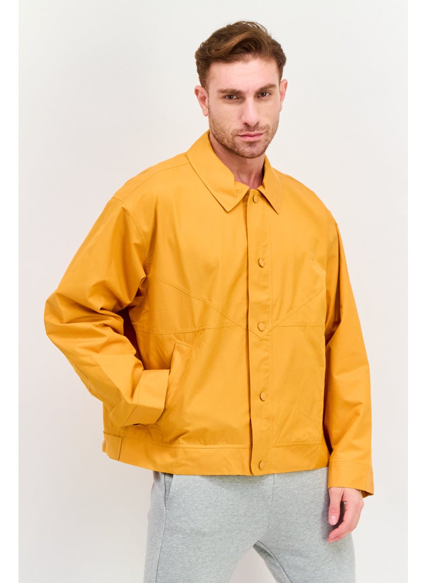 adidas Originals Men Sportswear Fit Embroidered Logo Outdoor Jacket, Orange  - Image 1
