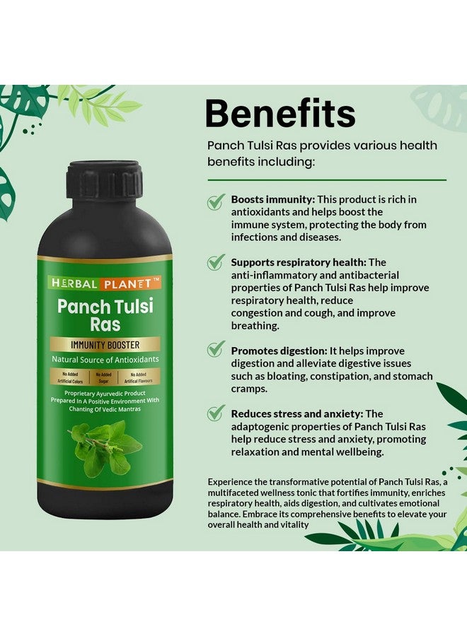 Herbal Planet Natural Panch Tulsi Ras Helps in Immunity System and Overall Body Health(Pack of 1)(Size:500ml) - Image 4