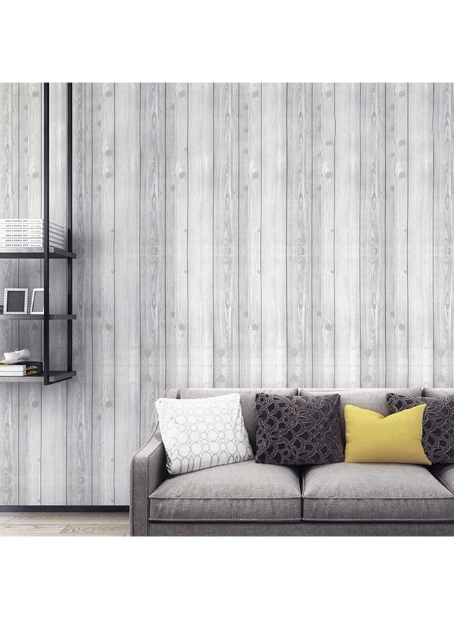 wolpin Wall Stickers Wallpaper Wood Grain (45 x 500 cm) Waterproof Plank Nautical Home Office, Furniture, Door, Wardrobe, Kids Room, Decoration, DIY Self Adhesive, Gray - Image 4