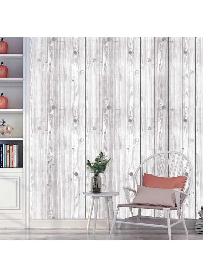 wolpin Wall Stickers Wallpaper Wood Grain (45 x 500 cm) Waterproof Plank Nautical Home Office, Furniture, Door, Wardrobe, Kids Room, Decoration, DIY Self Adhesive, Gray - Image 5