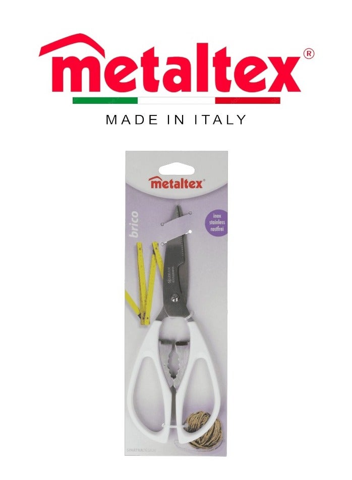 Metaltex Brico Multi-Purpose Kitchen Scissors â€“ Stainless Steel Blades (21cm) - Image 1