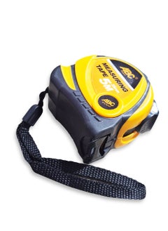 ABC Measuring tape 5m length x 25mm width , made of reinforced plastic and rubber, automatic locking that easily holds the tape in place, strong magnetic tip, clear and easy to read graduations, equipped with a hand lanyard for easy carrying and mobility while working.  - Image 3