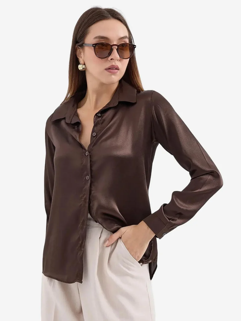 بيغ دارت BDART Satin Woven Button-Front Shirt