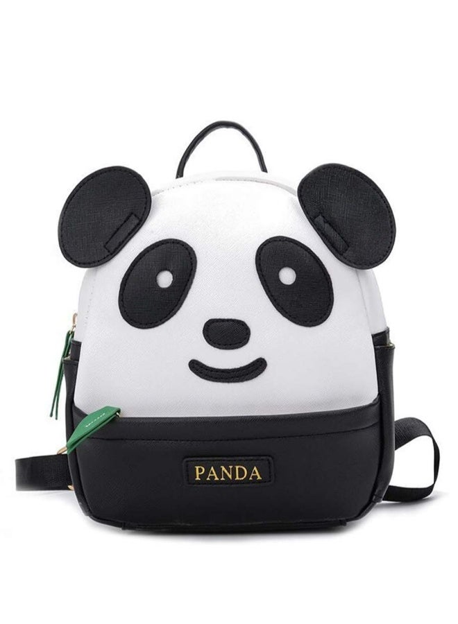 Panda Pattern Backpack Lovely for Women Girls Pu Leather Small Casual Shoulder Daypack Bag Travel Gift School Bag for Women Girls Students - Image 1