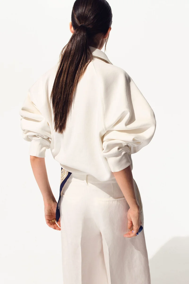 H&M  Wide linen-blend culottes for Women | Best Price UAE