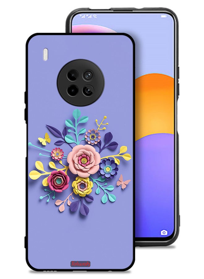 Tolwak غطاء حماية لهاتف هواوي Y9a بتصميم زهور فنّي - Image 1