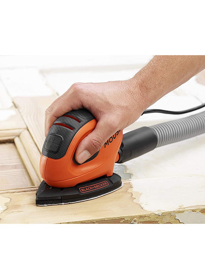 BLACK+DECKER 55W Corded Compact Detail Mouse Sander for Precision & Detailing Work, Orange/Black - BEW230-GB, Orange/Black - Image 3