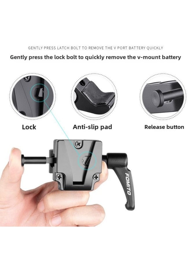 Generic Suitable For V-port Gusset Plate Strong Entrainment Crab Clamp Portable Photography Fixed Tripod V-port Metal Clamp-Body Color:Vk-06 V Port Metal Clip  - Image 5