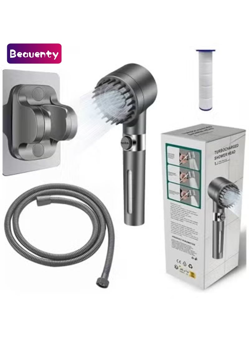 Beauenty Shower Head with Handheld – High-Pressure, High-Flow Showerhead for Low Water Pressure, Includes 60" Hose, Bracket, and Rubber Washers. - Image 1