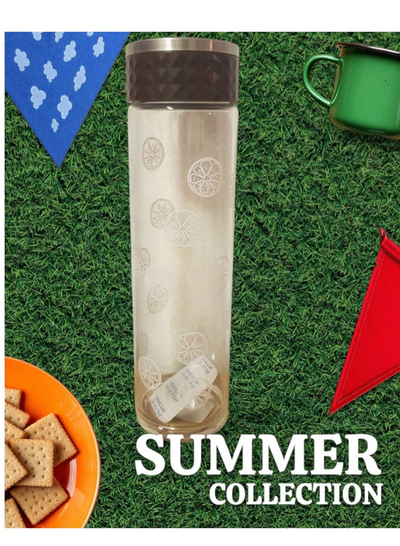 Glass Water Bottle with Neoprene Sleeve - Image 4
